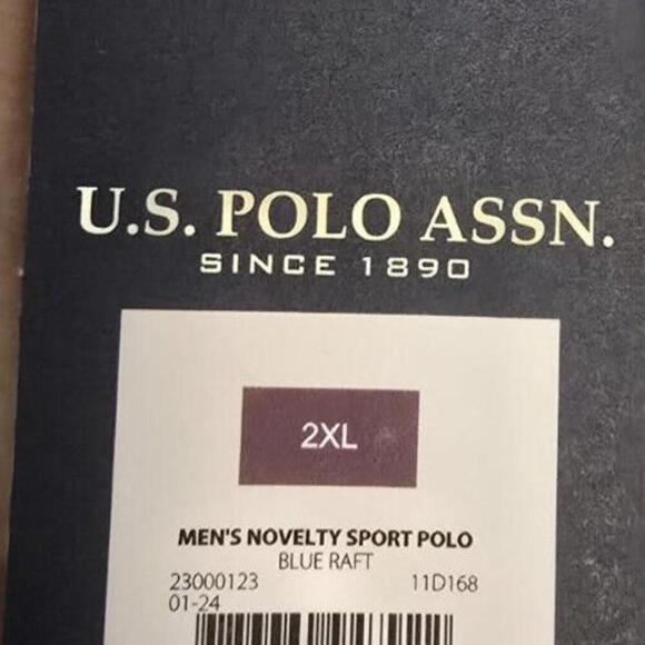 U.S. Polo‎ Assn. Men's Sport Sash Polo Size 2XL Yellow/Blue NWT - Picture 8 of 16